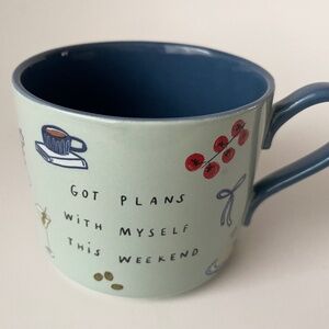 Anthropologie Hollie Startup Got Plans with Myself Stoneware Mug NEW IN BOX